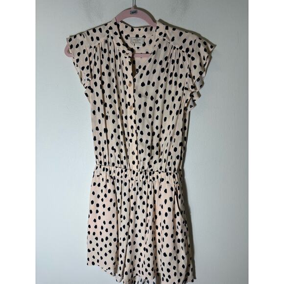 Kate Spade Leopard Dot Crepe Romper Sz 0 - Picture 1 of 3